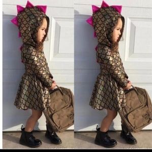 Dinosaurs scale dress